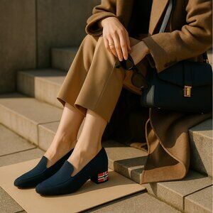 Brunate Women's loafers Fondi Fabric Navy Size EU 39.5/US 8.5
